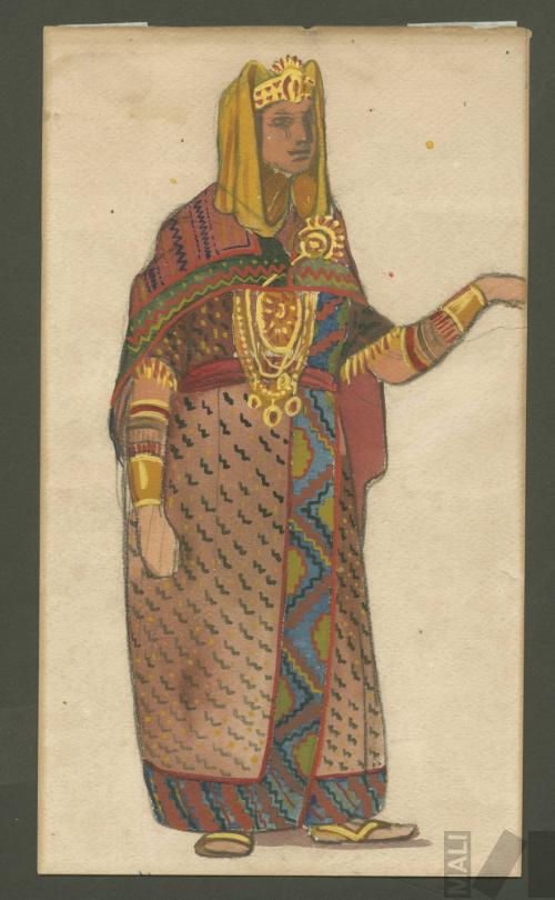 Diseño de vestuario para Mama Illa, en "Ollanta" de José María Valle Riestra