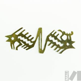 Prototipo para diseño de joyería que representa a dos personajes zoomorfos 