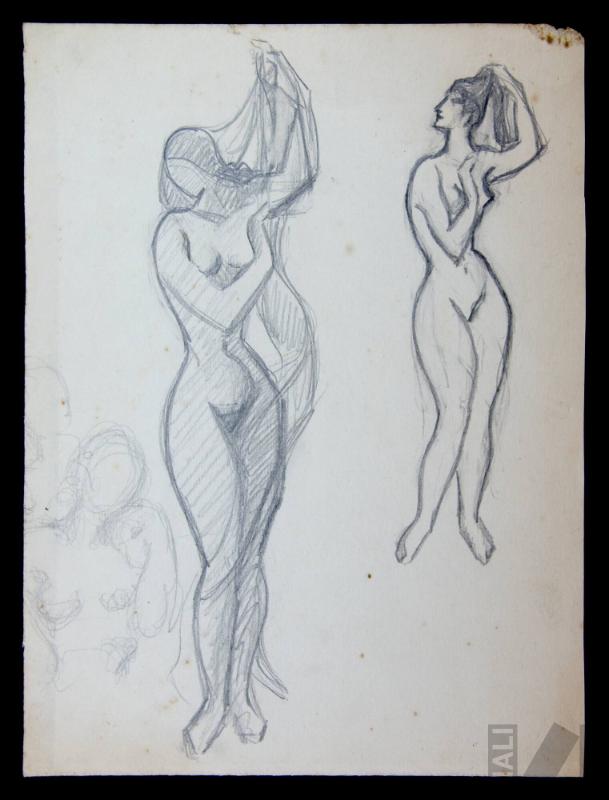 Estudios para 'Vanidad' y 'Composición de cinco figuras'