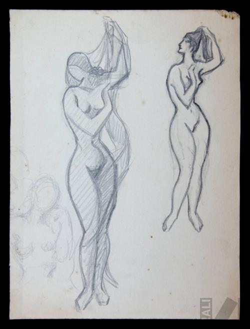Estudios para 'Vanidad' y 'Composición de cinco figuras'