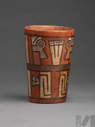 Vaso con representación de ave
