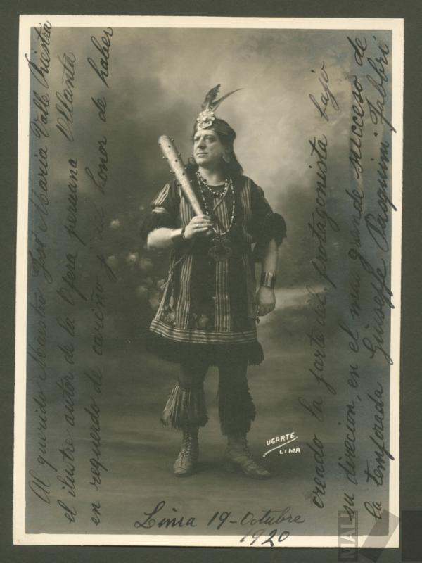 Giuseppe Pasquini Fabbri como Ollanta, en "Ollanta" de José María Valle Riestra