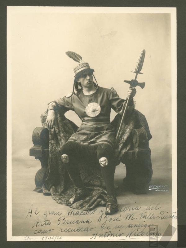 Antonio Nicolich como Pachacutec, en "Ollanta" de José María Valle Riestra