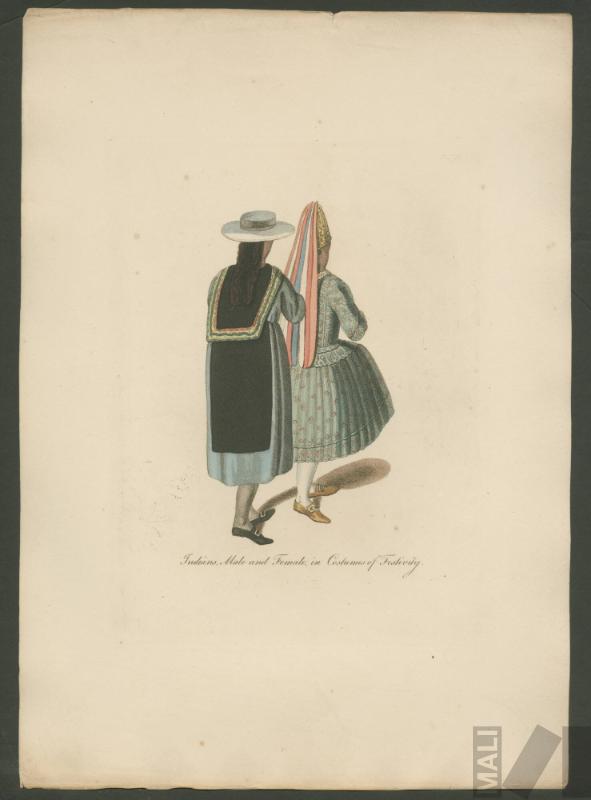 Indians, Male and Female in Costumes of Festivity