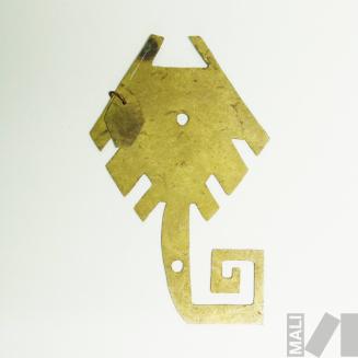 Prototipo para diseño de joyería que representa a un personaje zoomorfo, con pieza adherida