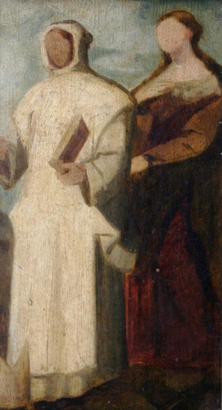 Un santo con una santa, copia de pintura veneciana 