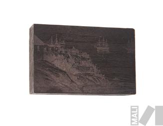 Matriz de grabado con vista
de las islas de Chincha