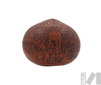 Mate dedicado a Leoncio Rodríguez Manffaurt, teniente de 
infantería