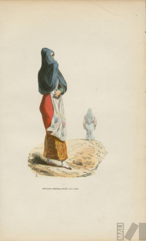 Mujer de Lima. Ilustración para Moeurs, usages et costumes de tous les peuples du monde