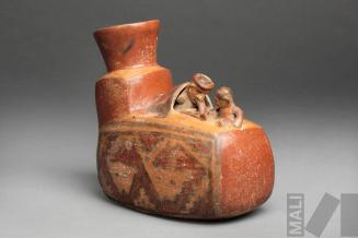 Cántaro con representación de escena ritual y motivos de serpientes estilizadas