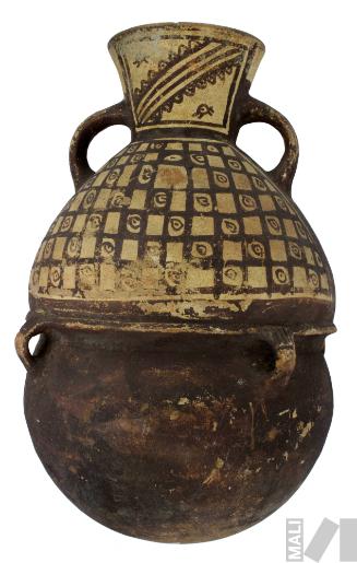 Cántaro con diseños geométricos