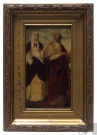 Un santo con una santa, copia de pintura veneciana 