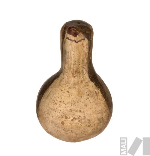 Botella con representación de ave