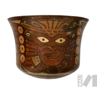 Taza con representación de Ser Mítico Antropomorfo