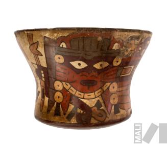 Taza con representación de Ser Mítico Antropomorfo