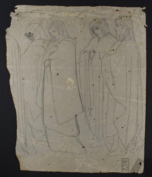 Indígenas, estudio para 'El entierro del cura o Manchaypuito'