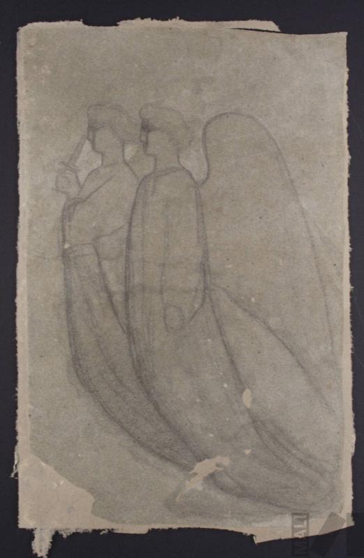 Ángeles, estudio para 'El entierro del cura o Manchaypuito'