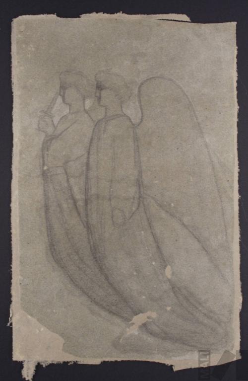 Ángeles, estudio para 'El entierro del cura o Manchaypuito'