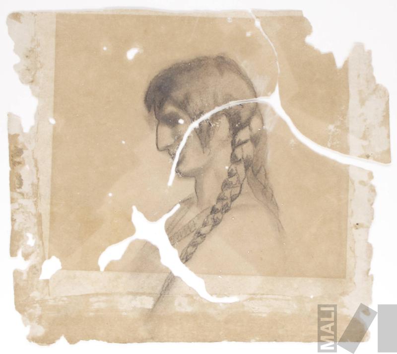 Cabeza de personaje indígena, estudio para 'El entierro del cura o Manchaypuito'