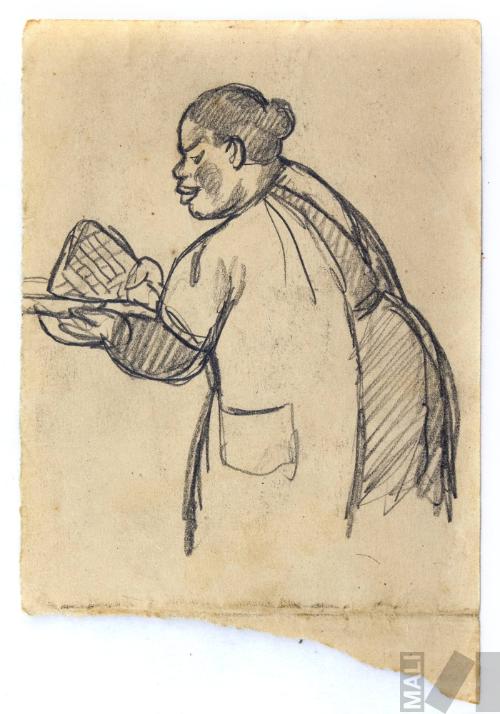 Vendedora, estudio para 'Procesión del Señor de los Milagros'