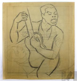 Músicos, estudio para 'Farra con batería'