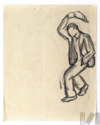 Hombre bailando, estudio para 'Marinera con cajón'