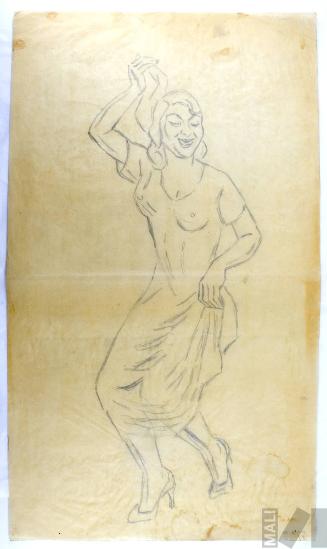 Estudio de mujer bailando para 'Marinera con cajón'