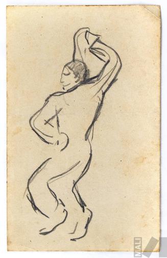 Hombre bailando, estudio para 'Marinera con cajón'