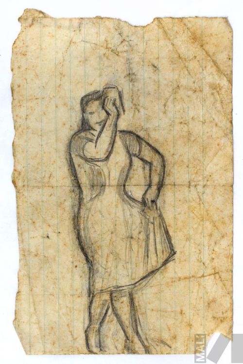 Estudio de mujer bailando para 'Marinera con cajón'