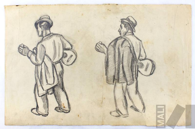 Músicos ebrios, estudio para 'Callejón limeño'