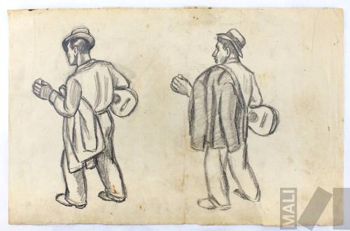 Músicos ebrios, estudio para 'Callejón limeño'