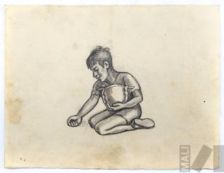 Niño jugando, estudio para 'Callejón limeño'