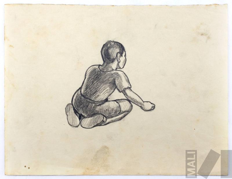 Niño jugando, estudio para 'Callejón limeño'