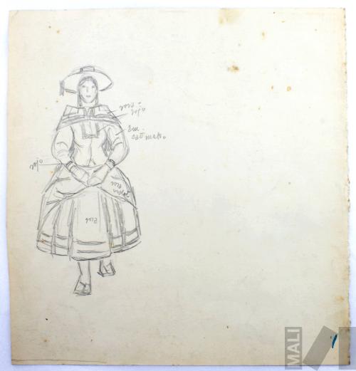 Estudio para 'Mujer andina'