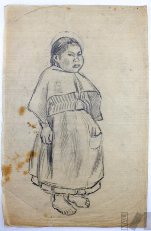 Estudio para 'Niña con perro'