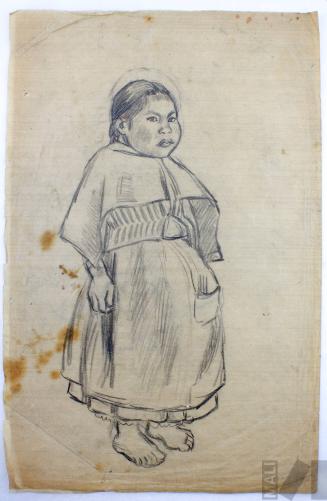 Estudio para 'Niña con perro'