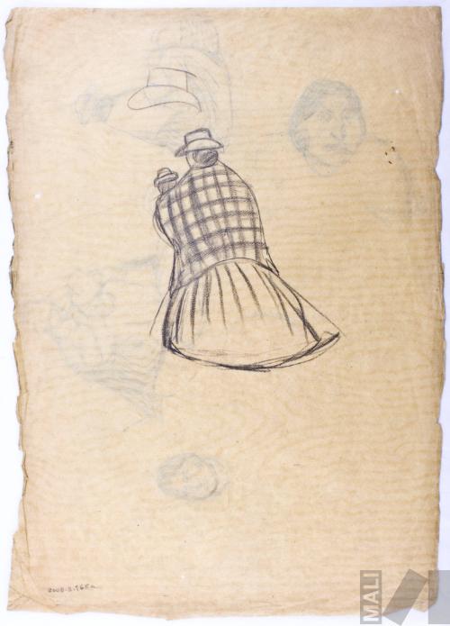 Estudio de mujer indígena con niño