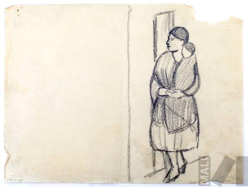 Estudio de mujer con niño