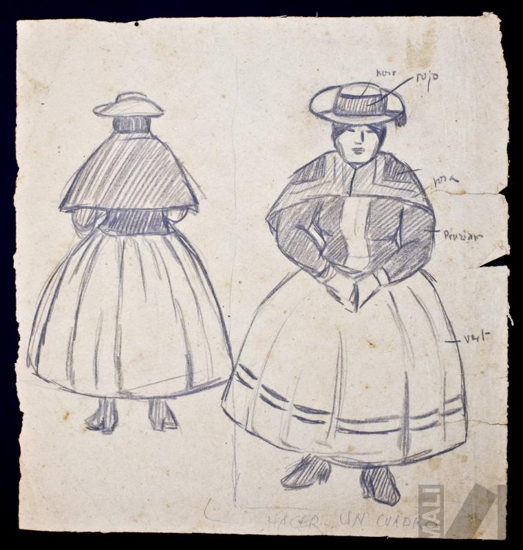 Estudio de traje indígena