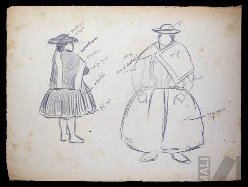 Estudio de trajes indígenas