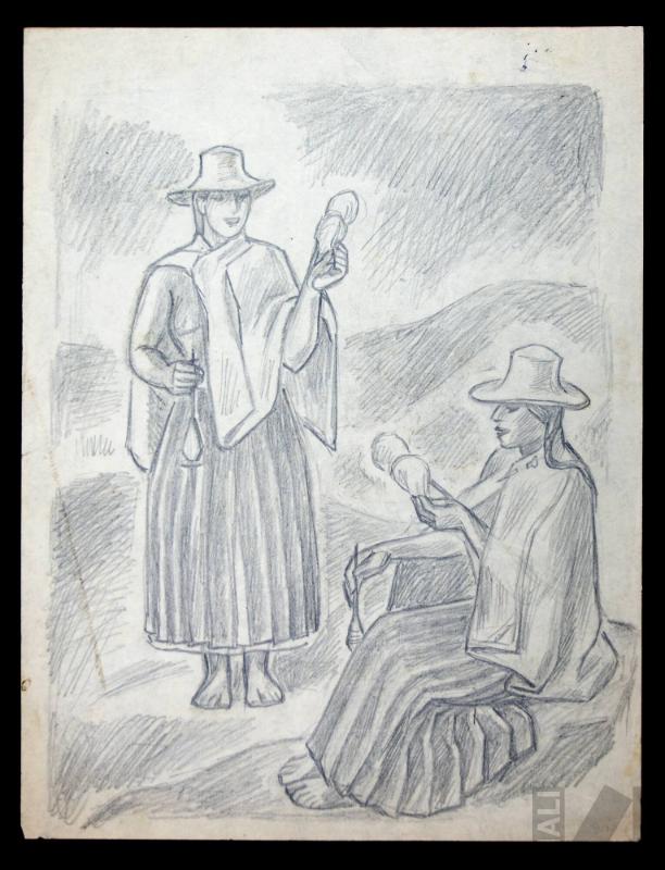 Estudio para 'Hilanderas'