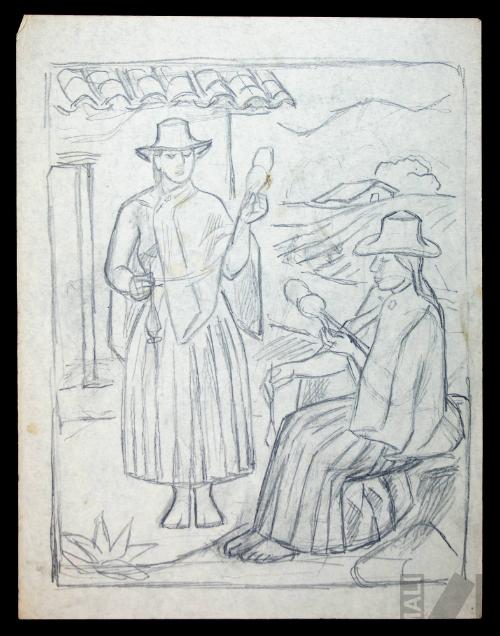 Estudio para 'Hilanderas'