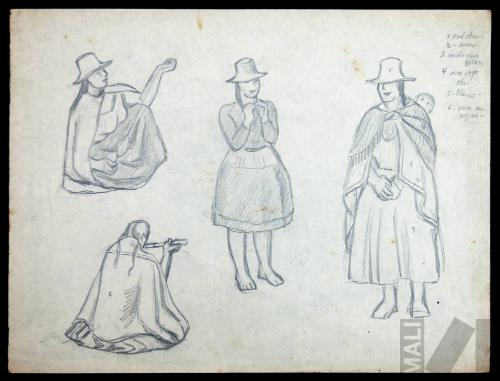 Estudio de traje indígena de Cajamarca