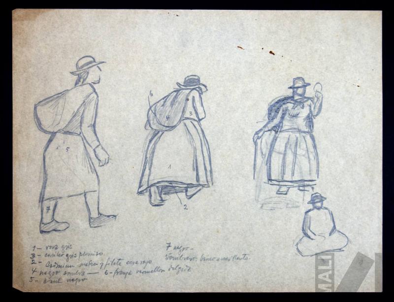 Estudio de traje indígena