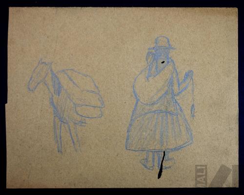 Estudio de mujer indígena y equino