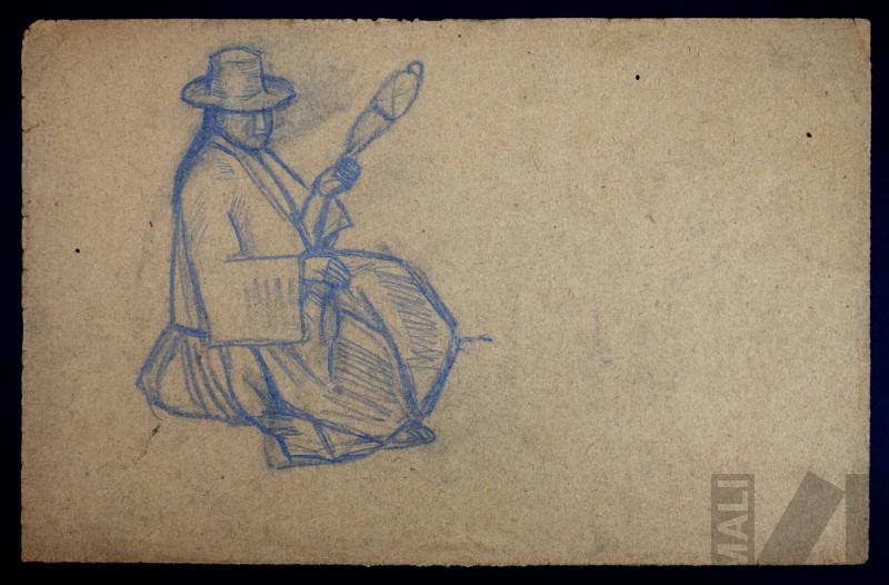 Estudio de hilandera indígena