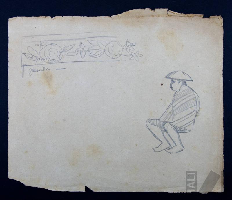 Estudio de indígena y motivo decorativo