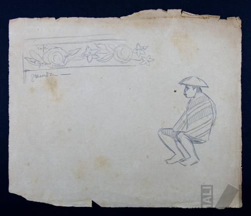 Estudio de indígena y motivo decorativo