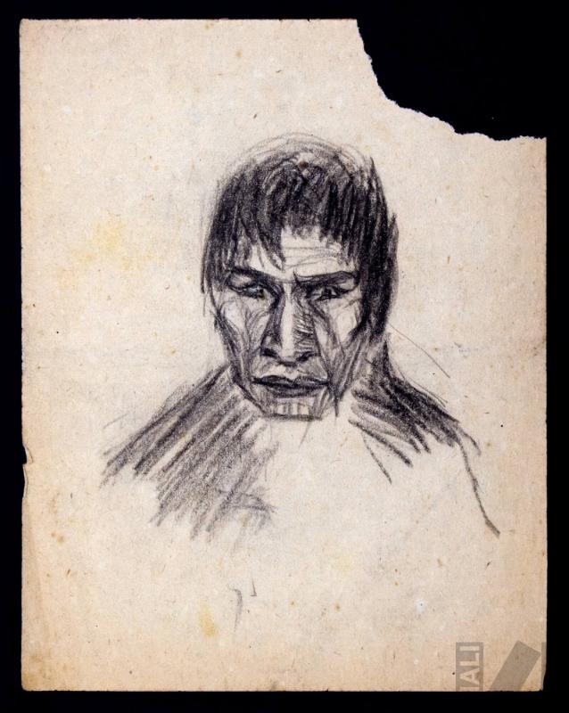 Estudio de rostro indígena