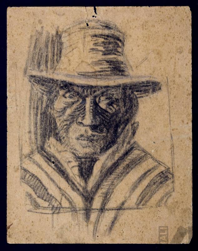 Estudio de rostro indígena